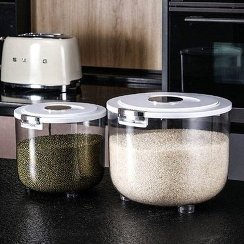 Sealed Rice Container Food Storage Containers Clear Round Sealed Rice Storage Container · Dondepiso