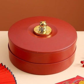 Candy Storage Box Food Storage Containers Red Double-Layer Candy Storage Container · Dondepiso
