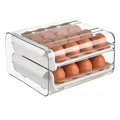 Egg Storage Box Food Storage Containers White Egg Storage Container With Drawer Box · Dondepiso
