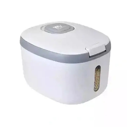 Food Storage Bucket Food Storage Containers gray A Moisture-proof Box Kitchen Rice Storage Bucket · Dondepiso