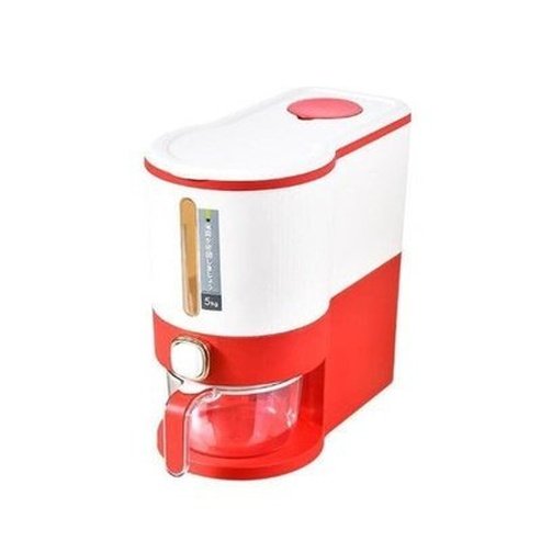Dispenser Storage Rice Bucket Food Storage Containers Red / 5kg Press-Type Automatic Dispenser Rice Bucket – Dondepiso