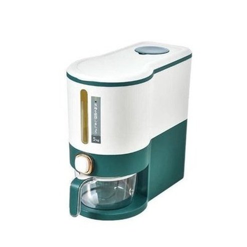 Dispenser Storage Rice Bucket Food Storage Containers Green / 5kg Press-Type Automatic Dispenser Rice Bucket – Dondepiso