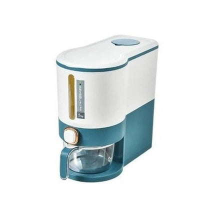 Dispenser Storage Rice Bucket Food Storage Containers Blue / 5kg Press-Type Automatic Dispenser Rice Bucket – Dondepiso