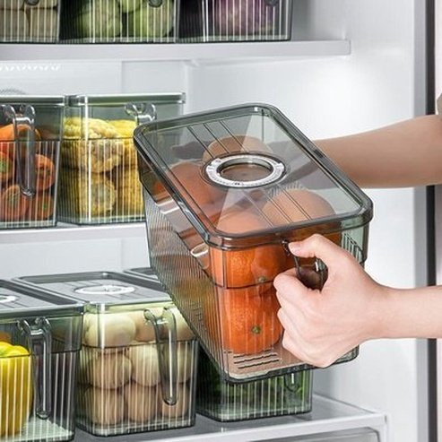 Refrigerator Storage Box Food Storage Containers Refrigerator Food Storage Box with Handle · Dondepiso