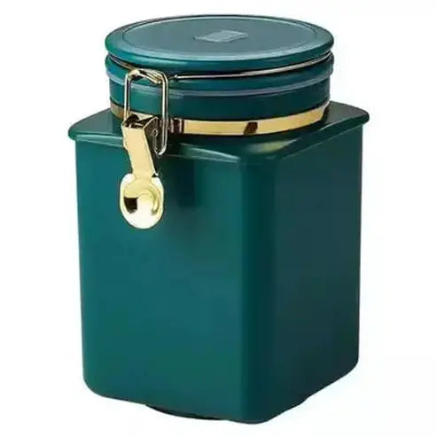 Coffee Storage Jar Food Storage Green Sealed Coffee Storage Jar with Lid · Dondepiso