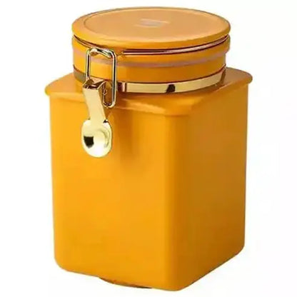 Coffee Storage Jar Food Storage Orange Sealed Coffee Storage Jar with Lid · Dondepiso
