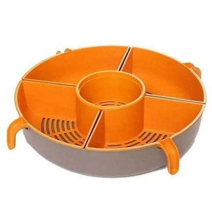 Fruit Drain Basket Colanders & Strainers Grey Multi tier rotating vegetable strainer basket · Dondepiso