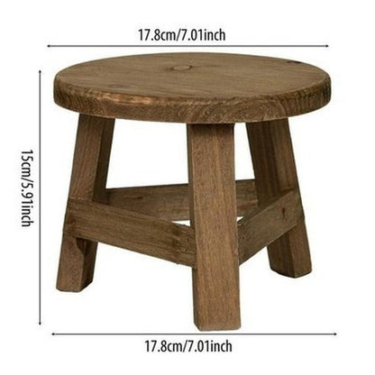 Flower Stool Stand Garden Pot Saucers & Trays Brown Mini Wooden Flower Stool Display Stand · Dondepiso
