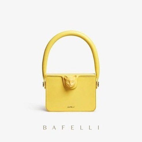 BAFELLI DJ BAG CAT Handbags Yellow BAFELLI DJ BAG CAT · Women Leather Handbag · Dondepiso