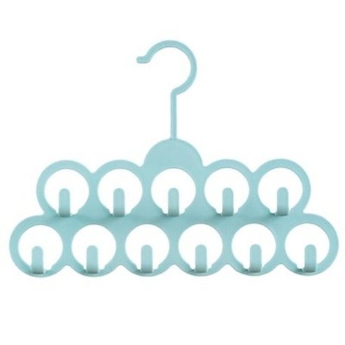 11 Holes Hanger Hook Hangers Blue 11 Hole Handkerchief Organizer Hanger Hook - Dondepiso