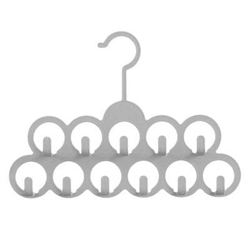 11 Holes Hanger Hook Hangers Gray 11 Hole Handkerchief Organizer Hanger Hook - Dondepiso