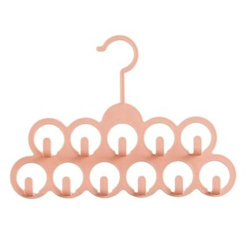 11 Holes Hanger Hook Hangers Pink 11 Hole Handkerchief Organizer Hanger Hook - Dondepiso