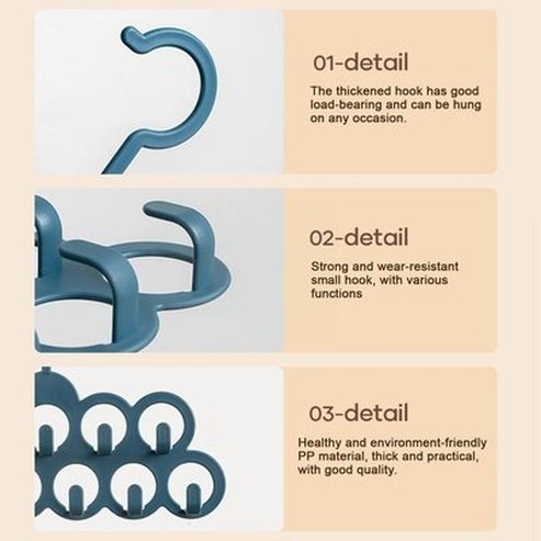 11 Holes Hanger Hook Hangers 11 Hole Handkerchief Organizer Hanger Hook - Dondepiso