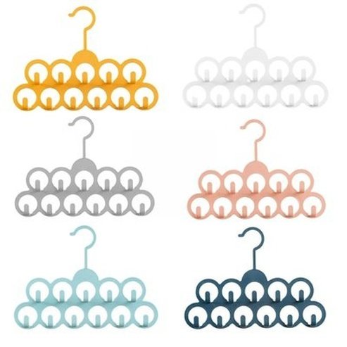 11 Holes Hanger Hook Hangers 11 Hole Handkerchief Organizer Hanger Hook - Dondepiso
