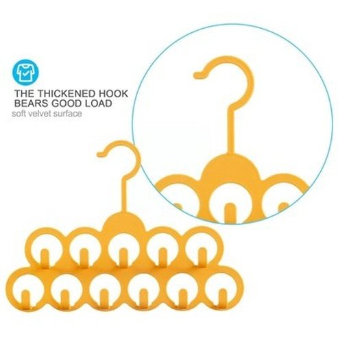 11 Holes Hanger Hook Hangers 11 Hole Handkerchief Organizer Hanger Hook - Dondepiso