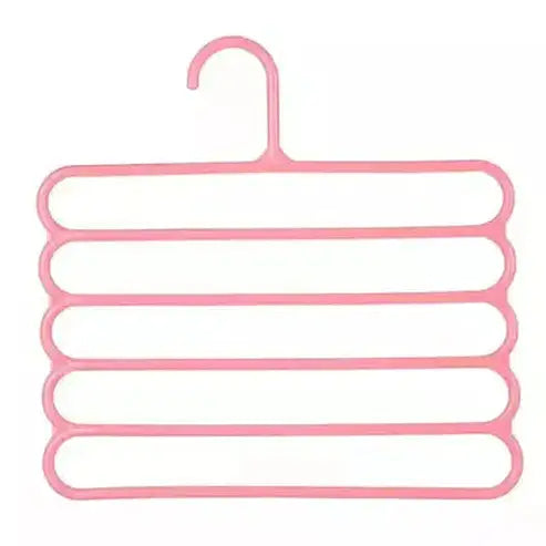 Trouser Rack Hangers Pink 5-Layer Multifunctional Trouser Hangers – Dondepiso 