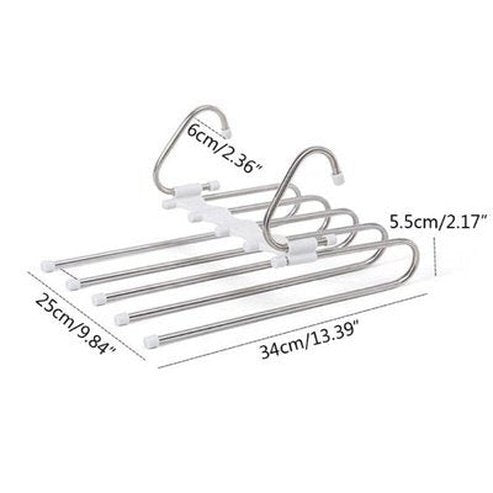 5 Tier Trouser Hanger Hangers White 5 Tiers Storage trouser Hanger Rack · Dondepiso