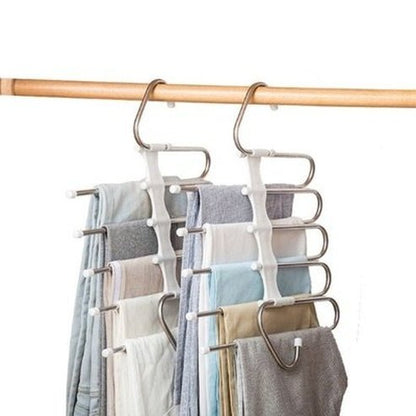 5 Tier Trouser Hanger Hangers White 5 Tiers Storage trouser Hanger Rack · Dondepiso