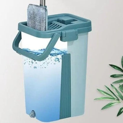 Squeeze Mop Bucket Household Cleaning Supplies Blue Squeeze mop bucket microfiber pads – Dondepiso