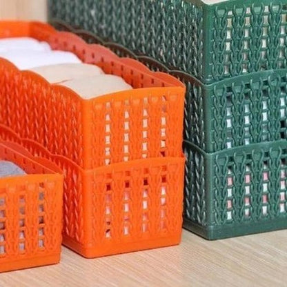 Basket Socks Organizer Household Drawer Organizer Inserts 5 Grid Basket Socks Organizer – Dondepiso