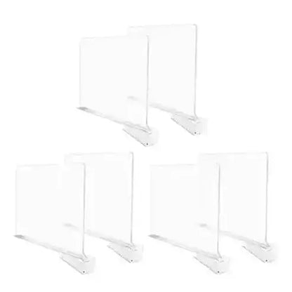 Acrylic Shelf Partition Household Drawer Organizer Inserts 6PCS Clear Shelves Shelf Dividers for Closets – Dondepiso