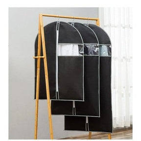 Hanging Clothes Cover Household Storage Bags Black Dustproof Hanging Clothes Cover with Zipper · Dondepiso