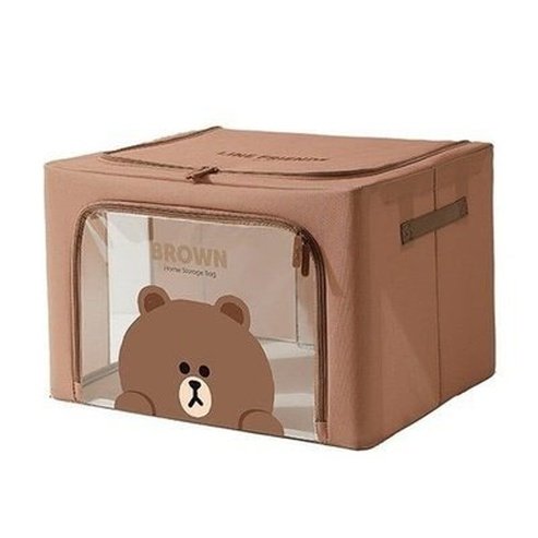 LINE FRIENDS Clothes Storage Bag Household Storage Bags Brown LINE FRIENDS Brown Sally Cony Choco Clothes Storage Box - Dondepiso
