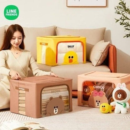 LINE FRIENDS Clothes Storage Bag Household Storage Bags Cony LINE FRIENDS Brown Sally Cony Choco Clothes Storage Box - Dondepiso