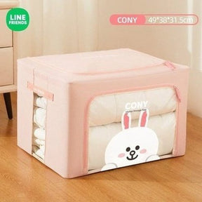 LINE FRIENDS Clothes Storage Bag Household Storage Bags Choco LINE FRIENDS Brown Sally Cony Choco Clothes Storage Box - Dondepiso