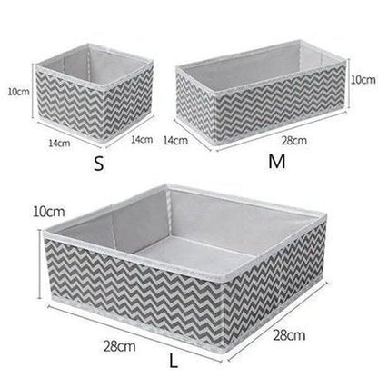 Closet Organizer Box Household Storage Containers Grey 12 Eco-Friendly Folding Closet Organizer Boxes – Dondepiso