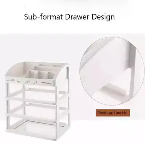 Jewelry Organizer Box Household Storage Containers White 3 Layer Durable Desktop Jewelry Organizer Box – Dondepiso
