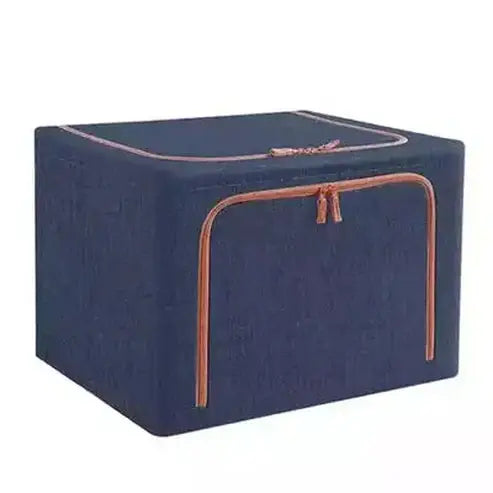 Clothes Storage Box Household Storage Containers Dark blue Foldable Large Capacity Clothes Storage Box – Dondepiso