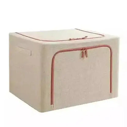 Clothes Storage Box Household Storage Containers Khaki Foldable Large Capacity Clothes Storage Box – Dondepiso