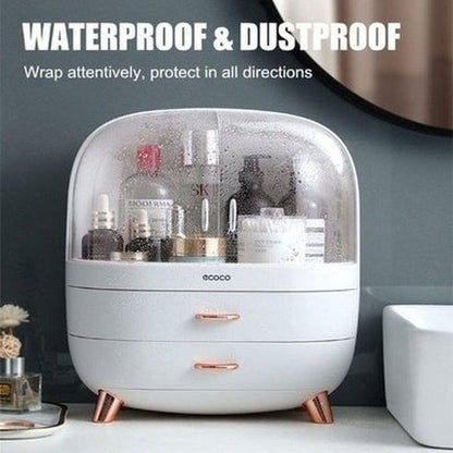 Cosmetic Storage Box Household Storage Containers White Large Capacity Dustproof Cosmetic Storage Box · Dondepiso