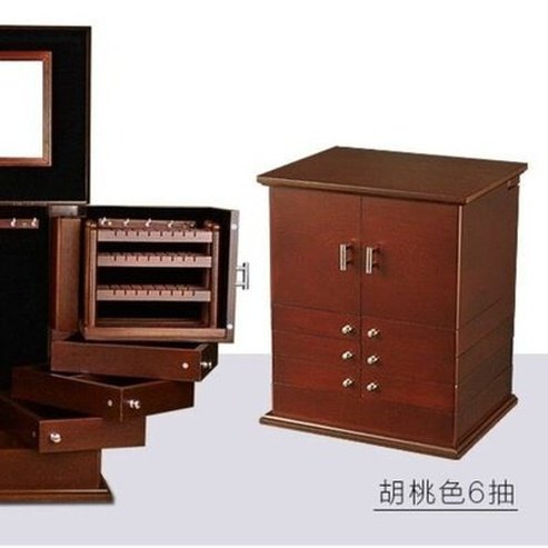 Retro Jewelry Box Household Storage Containers White Large Capacity Retro Wooden Jewelry Organizer Box · Dondepiso