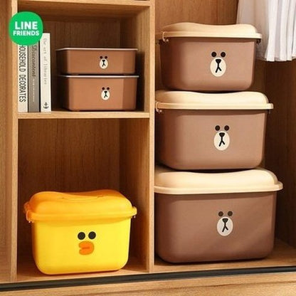 LINE FRIENDS Storage Box Household Storage Containers LINE FRIENDS Anime Brown Sally Kawaii Storage Box - Dondepiso