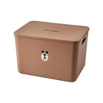 LINE FRIENDS Socks Storage Box Household Storage Containers Brown Big LINE FRIENDS Cartoon Brown Sally Clothes Storage Box - Dondepiso