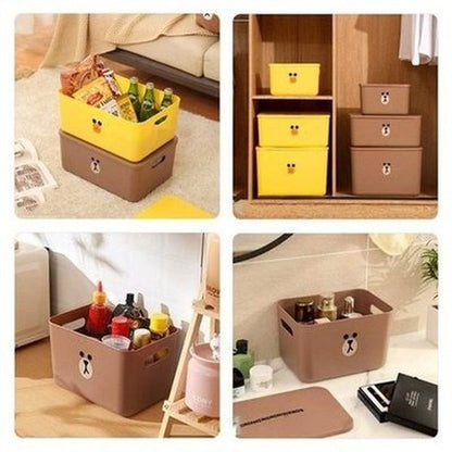 LINE FRIENDS Socks Storage Box Household Storage Containers LINE FRIENDS Cartoon Brown Sally Clothes Storage Box - Dondepiso