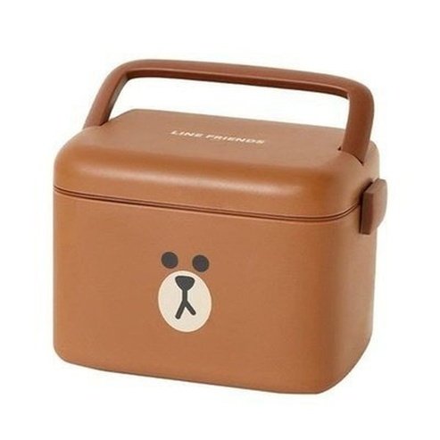 LINE FRIENDS First Aid Kit Household Storage Containers BROWN LINE FRIENDS Kawaii Cartoon Brown First Aid Kit - Dondepiso