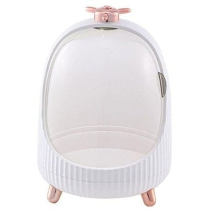Makeup Container Dustproof Household Storage Containers white Makeup Container Transparent Dustproof Cover – Dondepiso