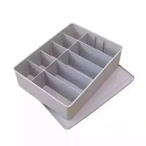 Plastic Underwear Storage Box Household Storage Containers Grey B Multi Grid Underwear Organizer Storage Box – Dondepiso