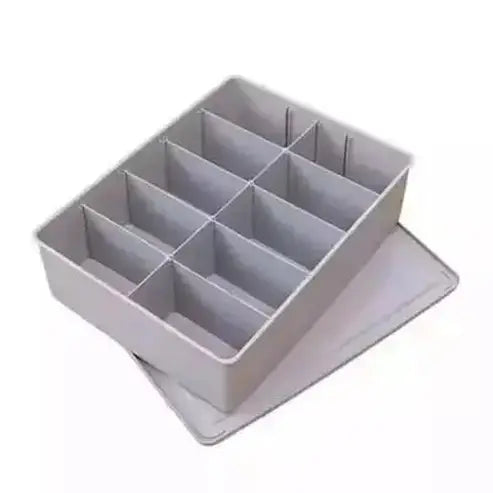 Plastic Underwear Storage Box Household Storage Containers Grey A Multi Grid Underwear Organizer Storage Box – Dondepiso