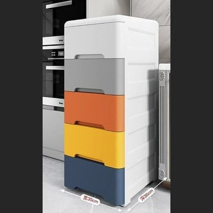 Plastic Chest Of Drawers Household Storage Containers Multicolor Multicolor 5-Layer Plastic Chest Of Drawers · Dondepiso