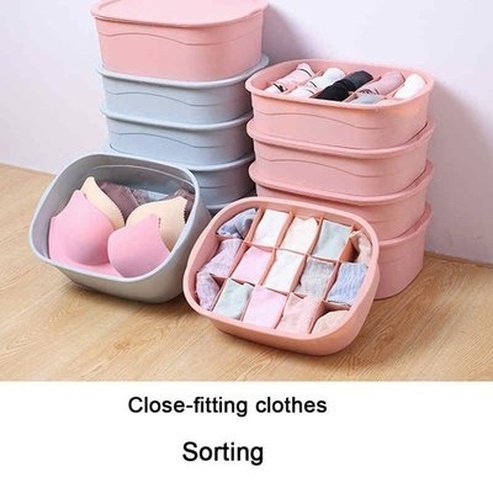 Underwear Divider Box Household Storage Containers Plastic Organizer Underwear Divider Box · Dondepiso