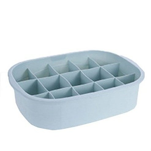 Underwear Divider Box Household Storage Containers Blue Plastic Organizer Underwear Divider Box · Dondepiso