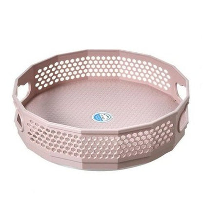 Rotating Sundries Storage Tray Household Storage Containers Pink Rotating Large Capacity Sundries Storage Tray – Dondepiso