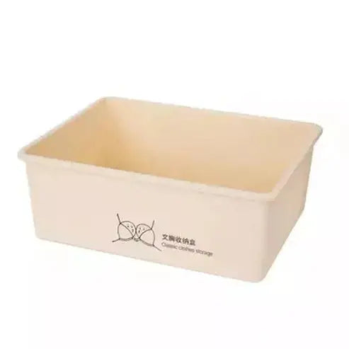 Bra Storage Divider Box Household Storage Containers 1 Grids beige no Lid Sturdy Bra Storage Divider Box with Lid – Dondepiso