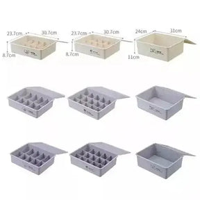 Bra Storage Divider Box Household Storage Containers Sturdy Bra Storage Divider Box with Lid – Dondepiso