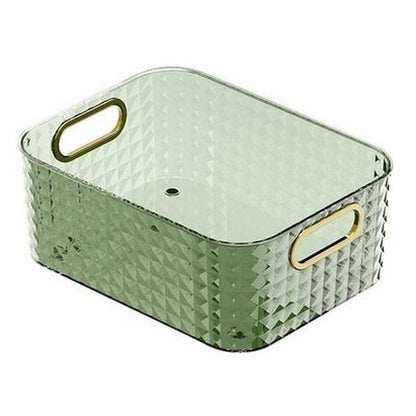 Sundries Desktop Storage Box Household Storage Containers Green Transparent Sundries Desktop Storage Box · Dondepiso