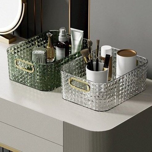 Sundries Desktop Storage Box Household Storage Containers Transparent Sundries Desktop Storage Box · Dondepiso